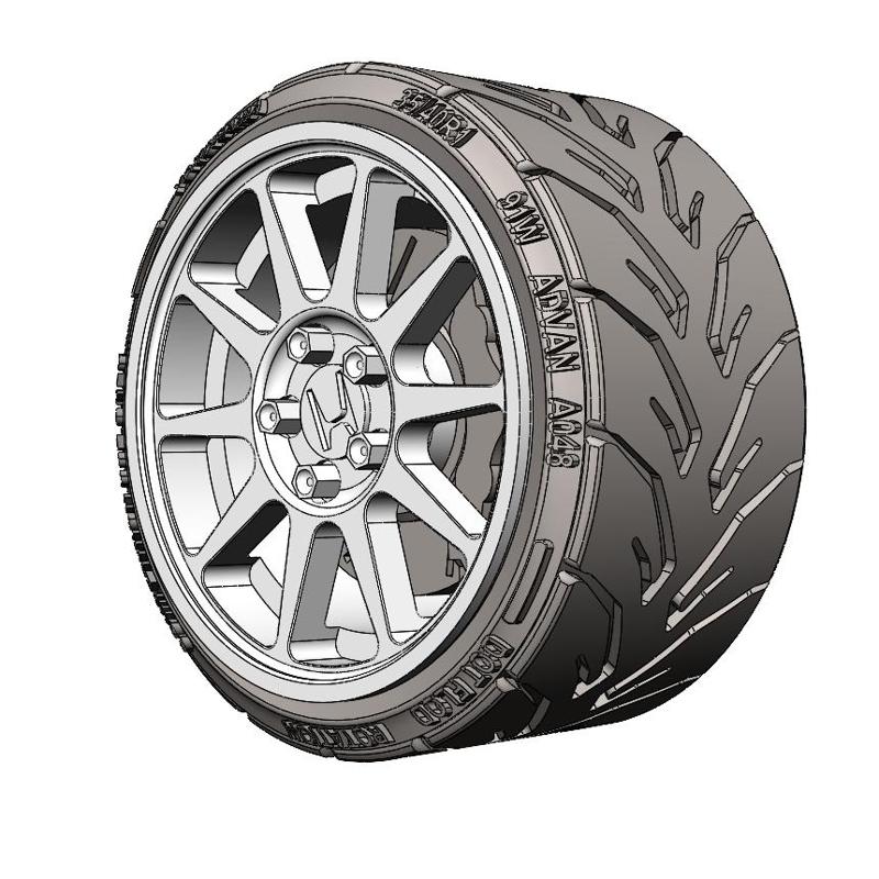 INTEGRA OEM WHEELS 1/64 scale