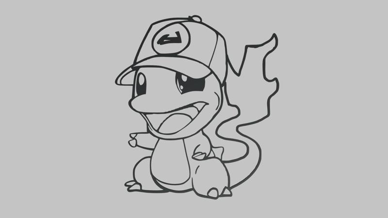 Charmeleon Silhouette Wall // Design 01