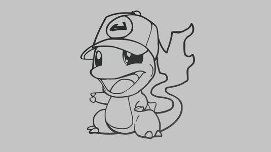 Charmeleon Silhouette Wall // Design 01