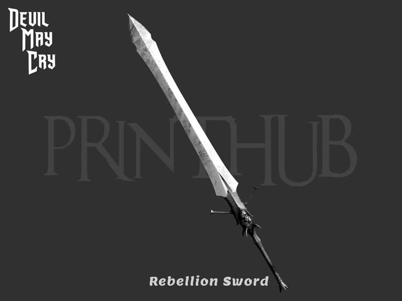 Rebellion Dante Sword from Devil May Cry anime for cosplay stl