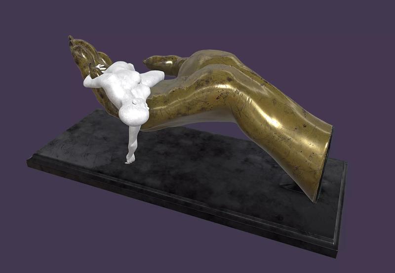 READY FOR PRINT    Female Miniature Dreamer on Hand