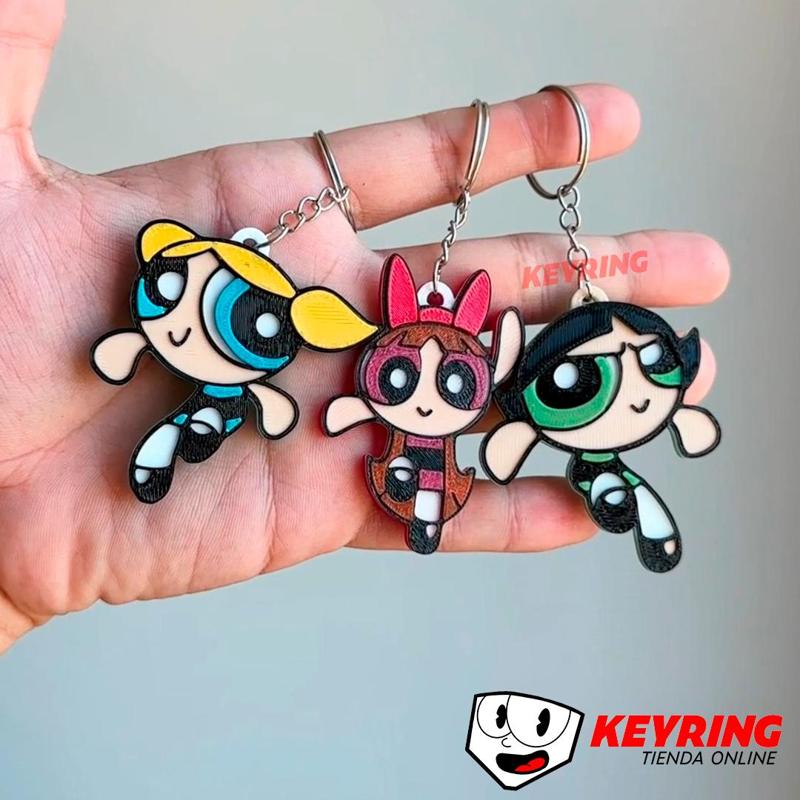 SUPER POWERPUFF GIRLS KEYCHAINS | SUPER GIRLS | The Powerpuff Girls keychain