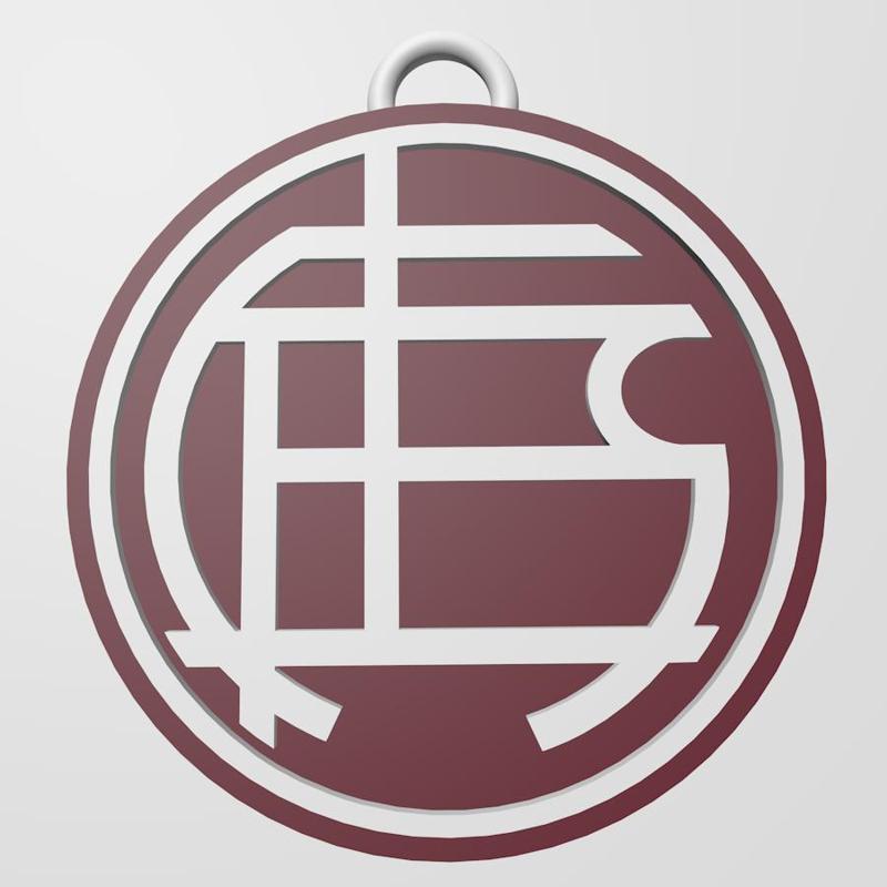 Lanus soccer keychain Argentinean soccer shield