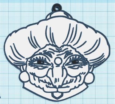 Key ring or pendant Yubaba (Chihiro)