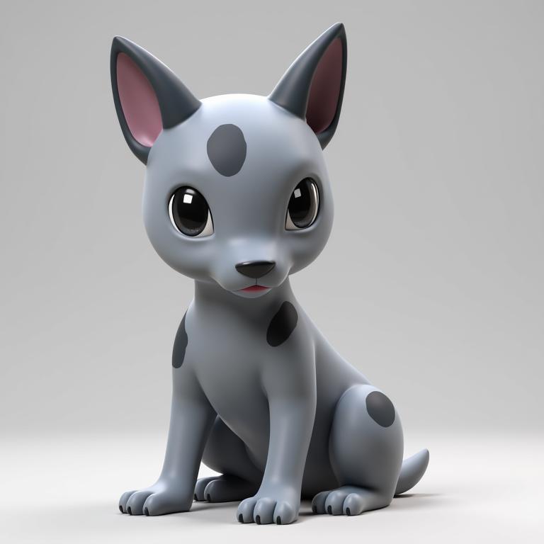 small unpainted white dog model