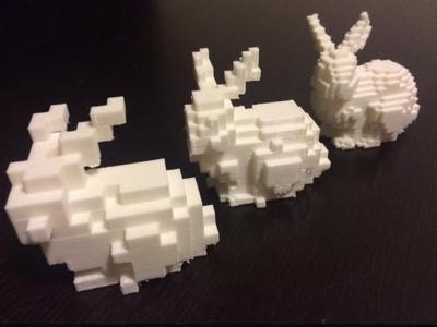 Low-Voxel Stanford Bunny + Voxelization/Minecraft Tutorial