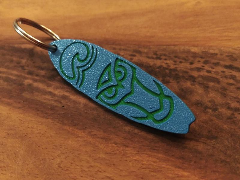 Keychain Surfboard Owl
