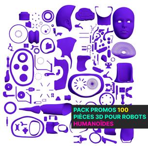 3D Parts Pack for Humanoid Robots and Bio-Cyborgs