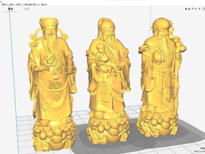 Three Star Gods of Happiness, Prosperity, and Longevity