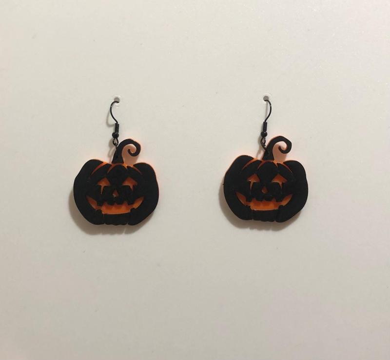 Earring pumpkin halloween horror Calabaza