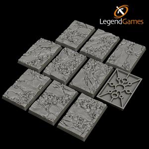40x60mm Rectangular Natural Rock and Stone bases - LegendgGames