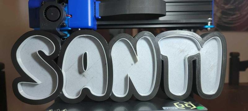 Cartel Luminoso SANTI