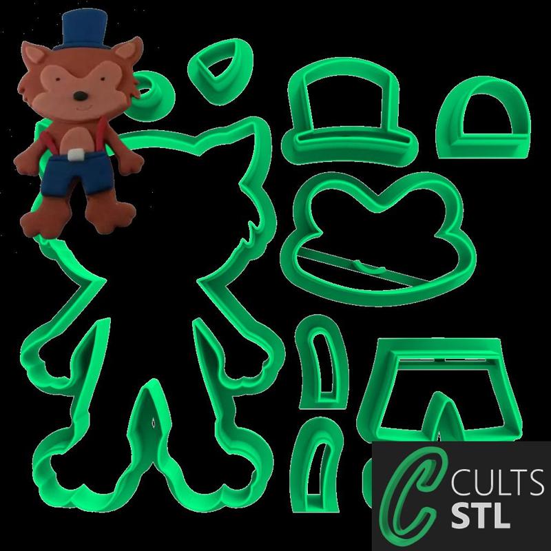 CORTADOR LOBO MAL - CHAPEUZINHO VERMELHO - 8cm