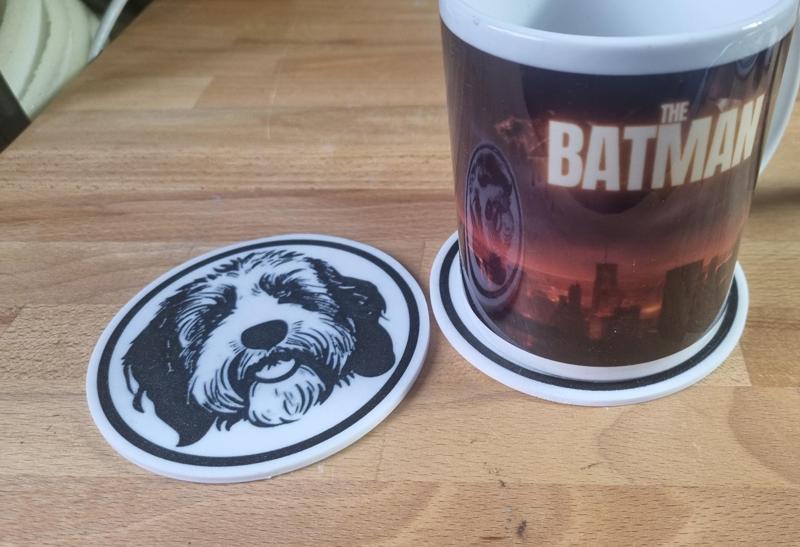 Old English Sheepdog coaster / wall art