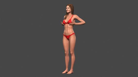 Beautiful Woman -Rigged and animated for Unity