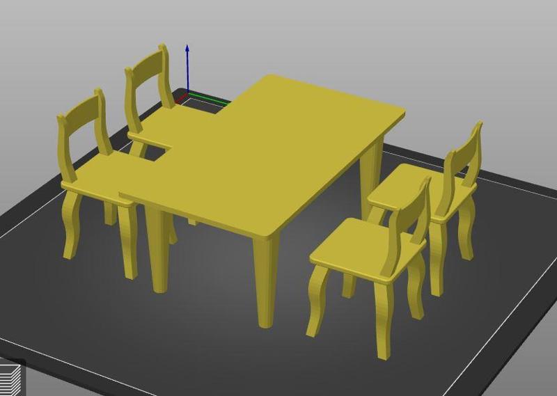 Dolls table and chair set