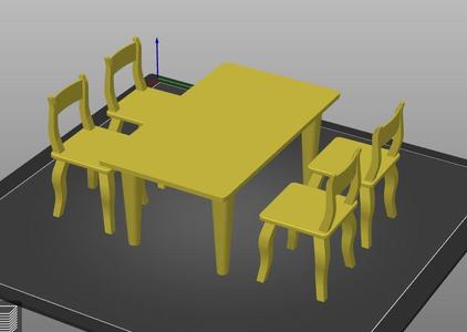 Dolls table and chair set