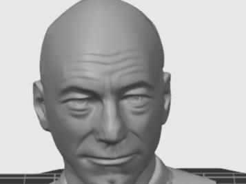 bust from star trek Jean-Luc Picard