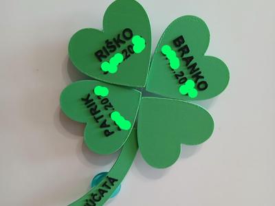 Four-leaf clover made of hearts