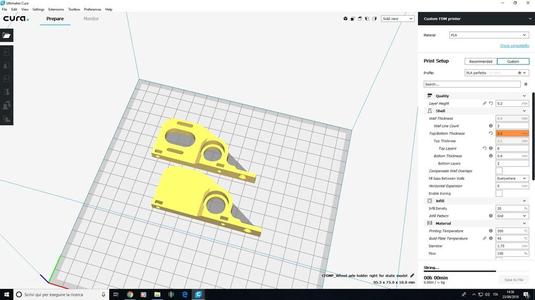 OpenRC F1 wheel axle holder right covered for static model