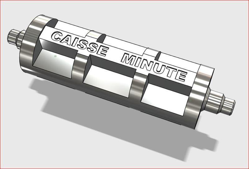 Axe pour les rouleaux de caisses