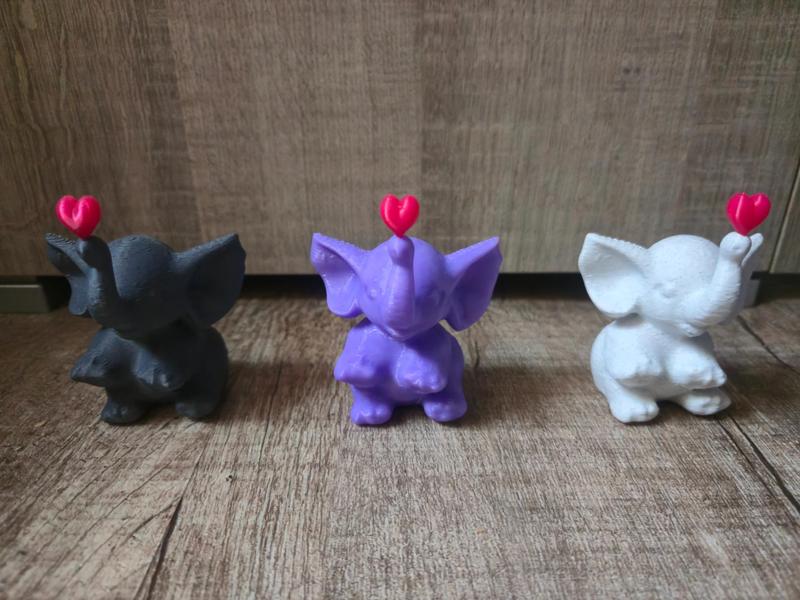 cute elephat with heart simple