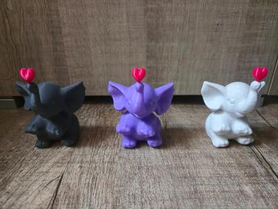 cute elephat with heart simple