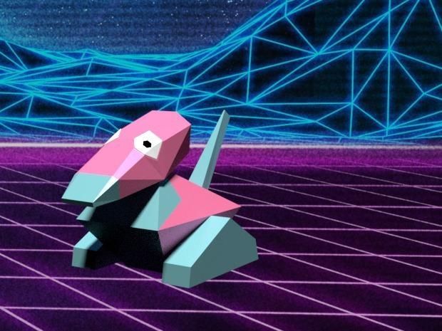 Low Poly Porygon / Pokemon #137 