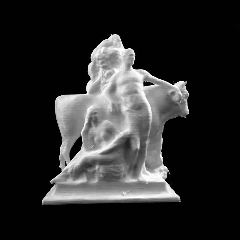 Statue of Figures and a Bull at the Plaça de Catalunya, Barcelona