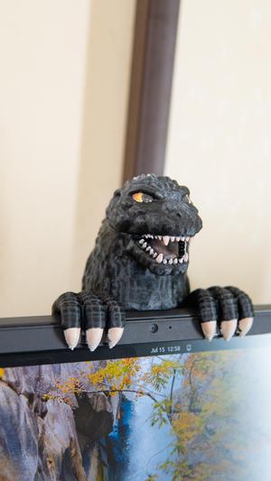 Showa-era Shinjuku Japan Godzilla - Laptop Camera Cover