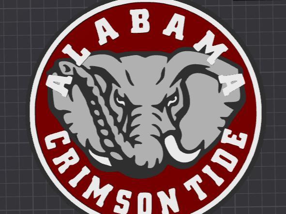 Alabama College Football Logo - Elephant Wall Art