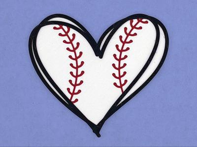 Baseball Heart Decoration 