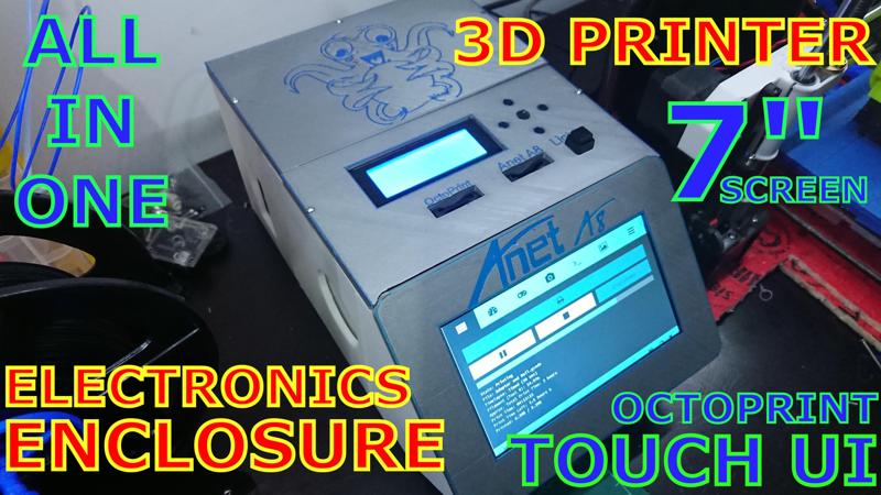 3D Printer Electronics Enclosure - Touch Screen, Mainboard, MOSFET, PSU, Raspberry, Fan.