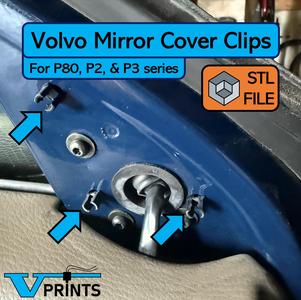 Volvo Mirror Cover Clips Set (PN 9151566)