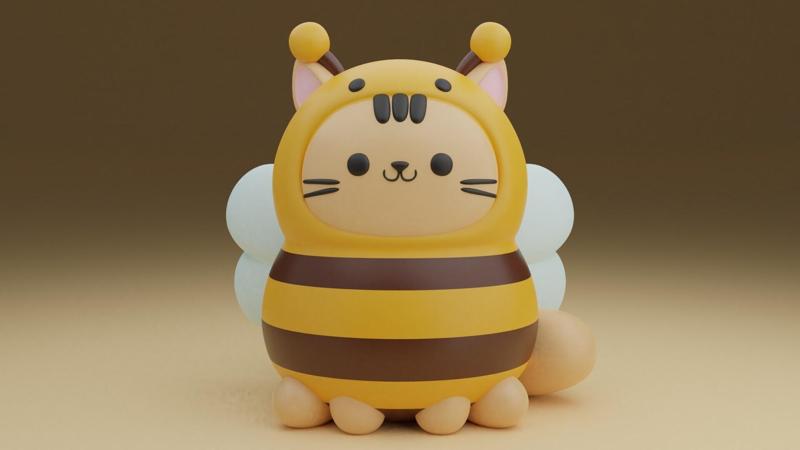 Bee cat figure