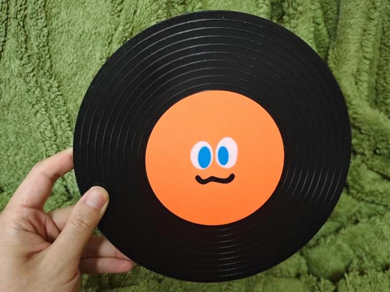 Radish Black Vinyl Coaster