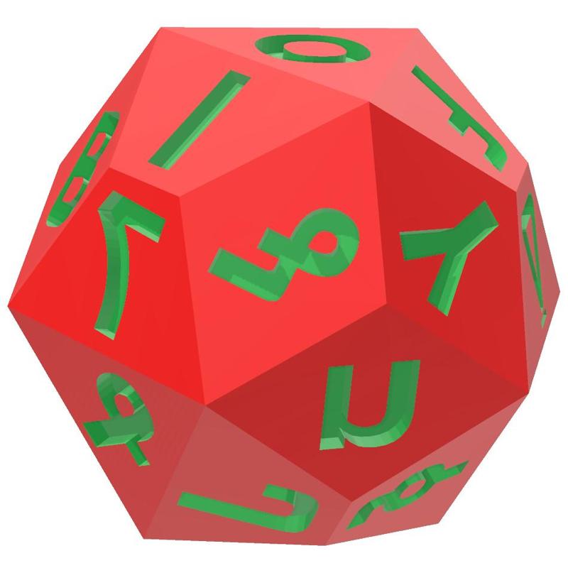 N'Ko  Alphabet d27 Polyhedral Die
