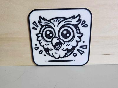 Coaster - funny and quirky owl