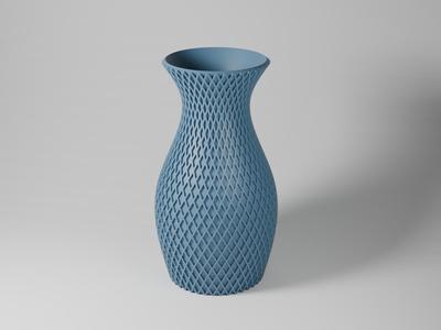 modern vase with diamond patern