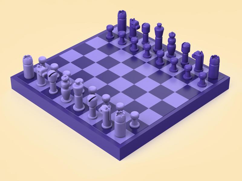 Chess Set: Flat Design