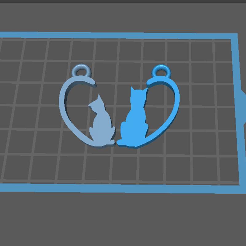 Valentine's Day Cats Puzzle Earrings