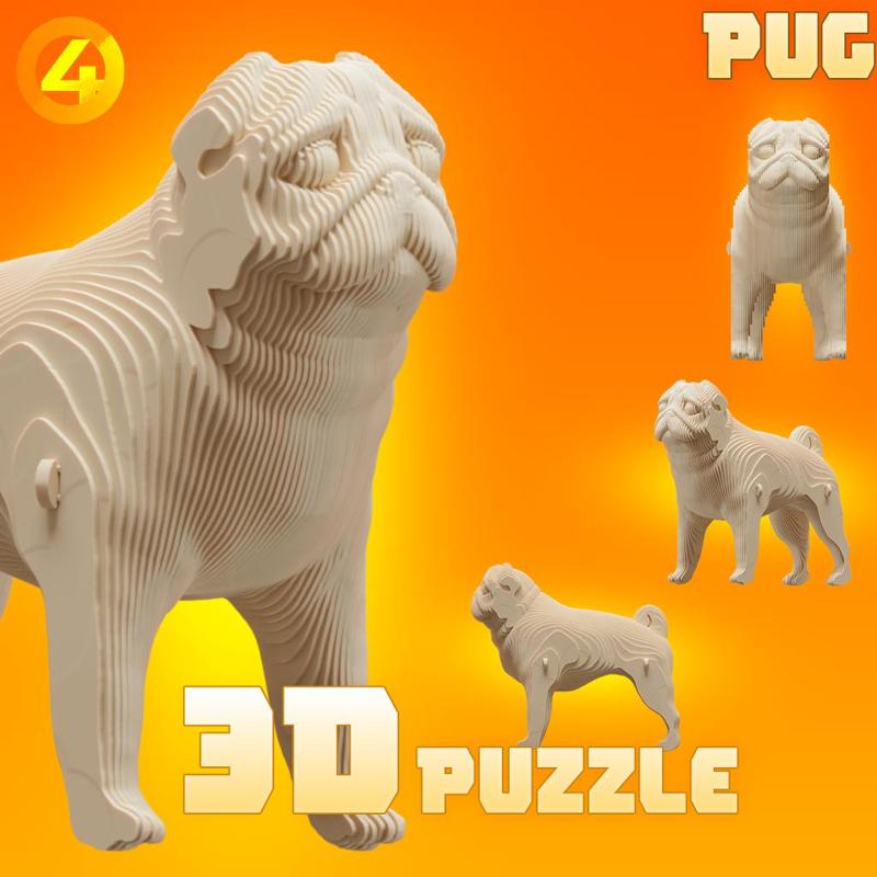 3D PUZZLE PUG