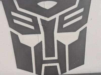 Autobot License plate dovetail