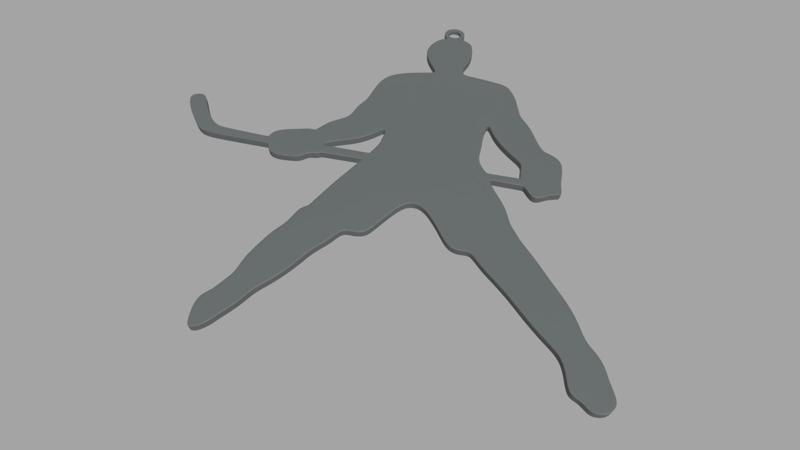 Field hockey Key Ring // Design 01