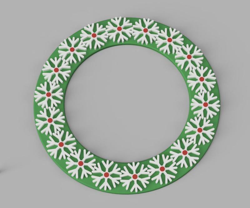 Spinning Snow Flake Gear Wreath