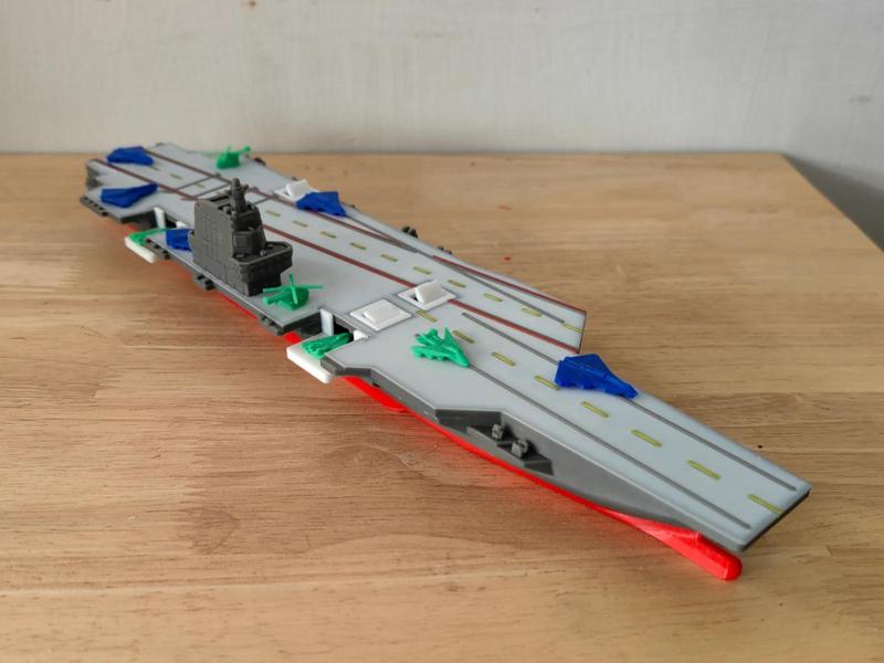 003 Aircraft Carrier - Fujian Ship (Elevator - Flame Shield - Movable Version)