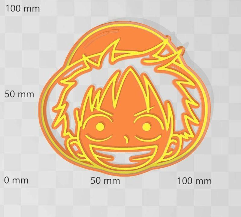 Luffy chibi one piece mugiwara cookie cutter