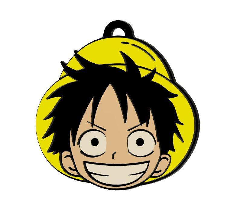 KEYCHAIN LUFFY HEAD (ONE PIECE) - CHAVEIRO LUFFY