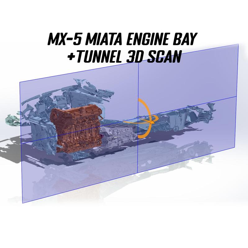 NA Miata Engine bay+tunnel scan