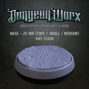 25 mm Tabletop RPG Miniature Base - Dirt Floor